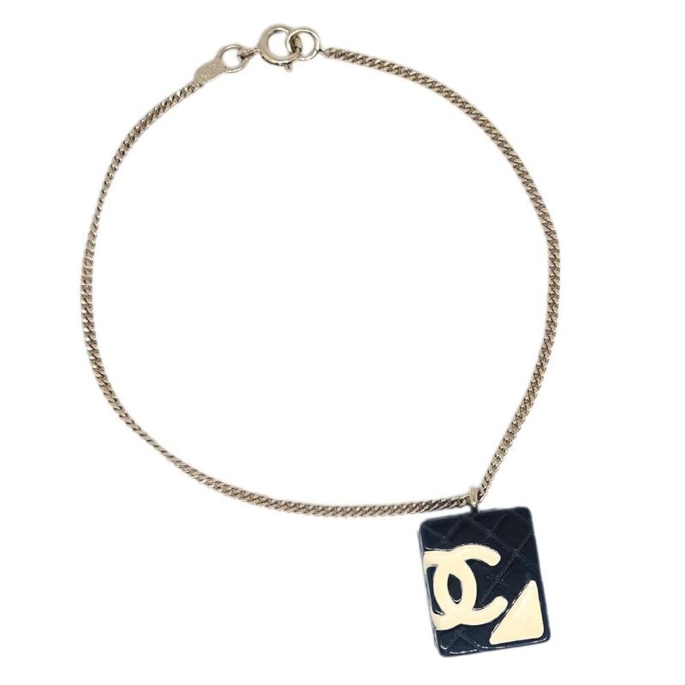 Chanel Vintage Rue Cambon Chain Charm Metal Gold Gold_Plated Bracelet Jewelry